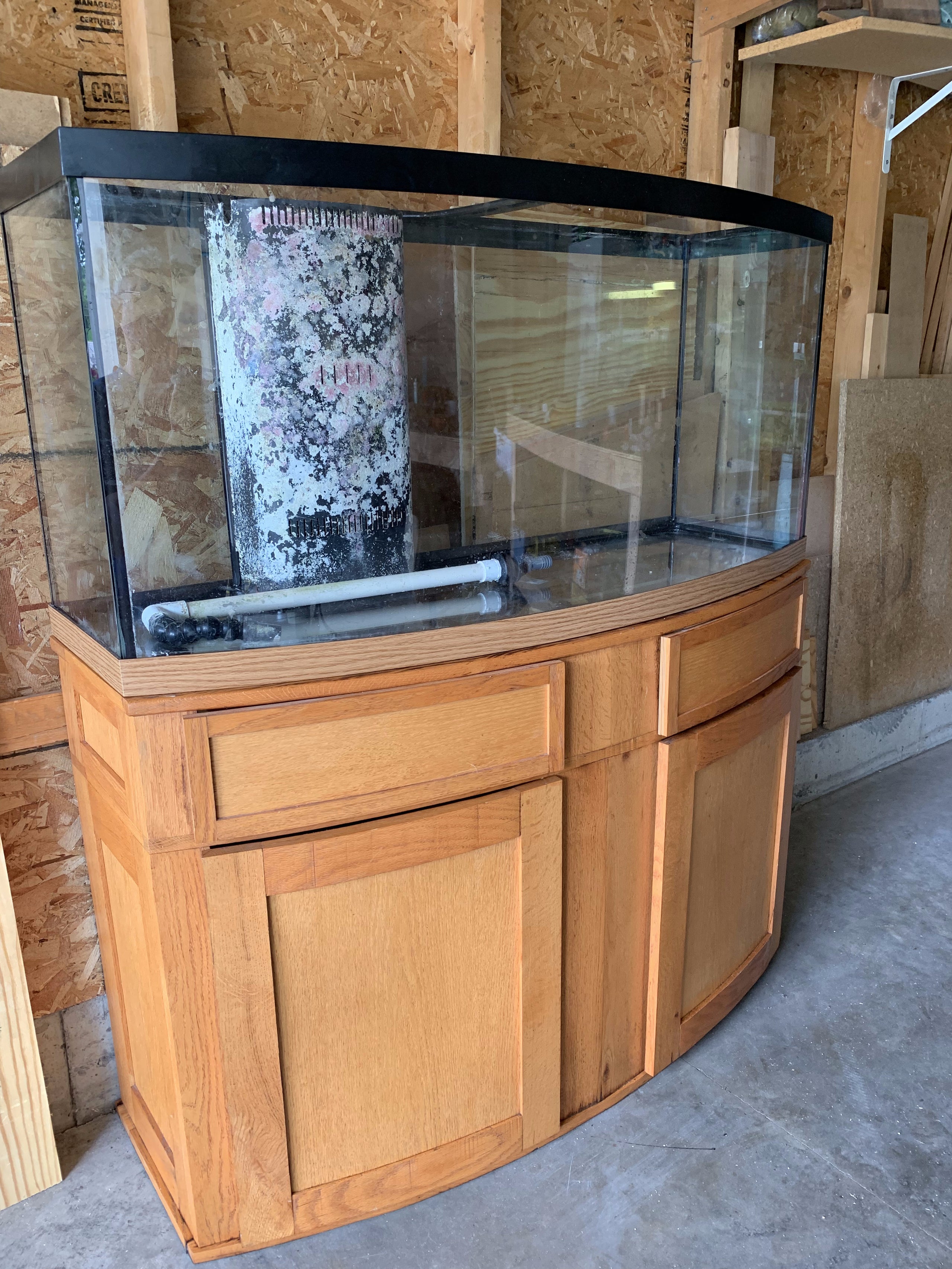 46 gallon bow front aquarium stand oak cheap